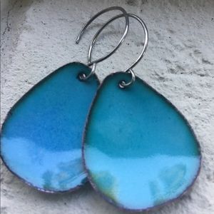 Enameled earrings